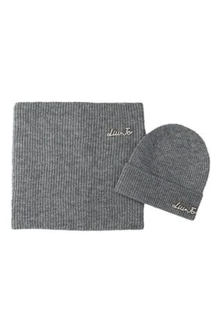 Gorro e écharpe - Cinzento-escuro