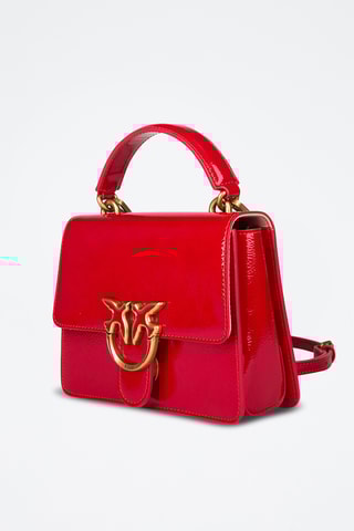 Mala em couro envernizado Modello Mini - Vermelho