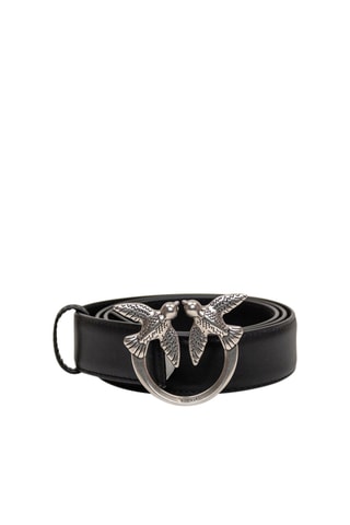 Cinto em couro Love Berry - Preto