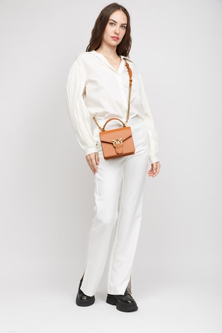 Mala em couro Love Mini - Camel
