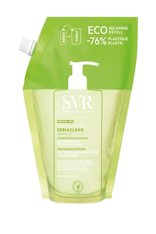 Navulling Hydraterende & Kalmerende Cleansing Cream Sebiaclear - Voor de gevoelige, kwetsbare en geïrriteerde huid - 400 ml