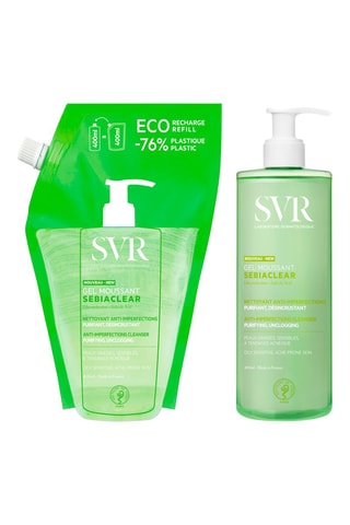 Schuimende Gel Sebiaclear en Navulling Schuimende Gel Sebiaclear - Geschikt voor elk huidtype - 2 x 400 ml