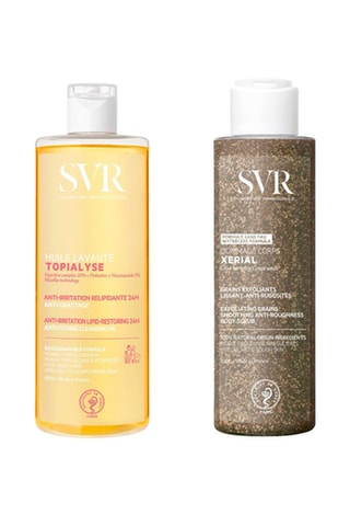 Topialyse Reinigingsolie en Dermatologische Lichaamspeeling - 400 ml en 100 g