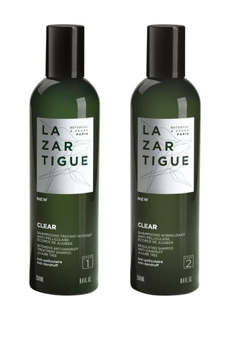 Shampoo Intensieve Behandeling Clear Fase 1 en Shampoo Normalisant Clear 2 x 250 ml