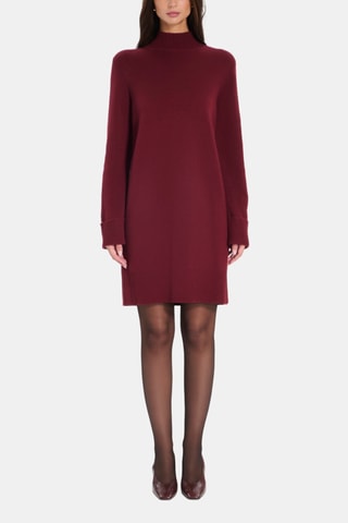 Trui-jurk - Bordeauxrood