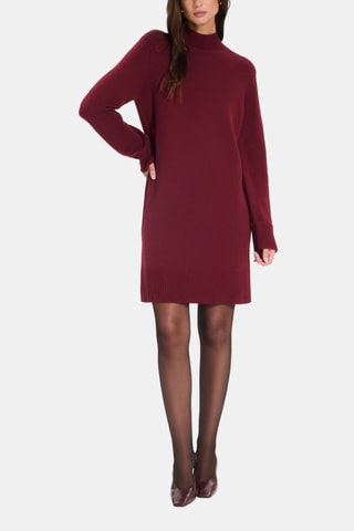 Trui-jurk - Bordeauxrood