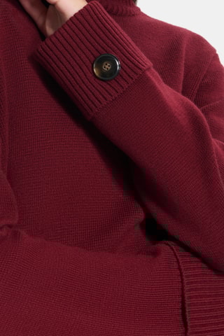 Trui-jurk - Bordeauxrood