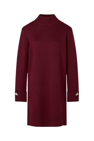 Trui-jurk - Bordeauxrood