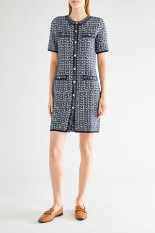 Merinoswollen Blouse-jurk - Ecru