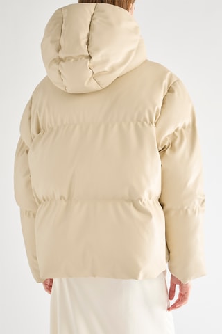 Gewatteerde Jas met Capuchon - Beige