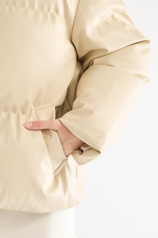 Gewatteerde Jas met Capuchon - Beige
