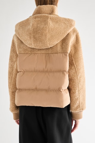 Gewatteerde Jas met Capuchon - Camel