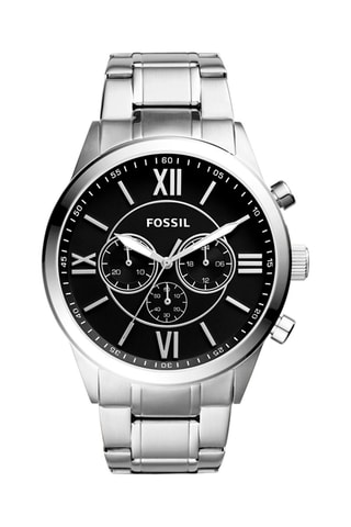 Stalen Quartz Horloge   Zilverkleurig en Zwart