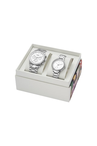 Set 2 Stalen Quartz Horloges Sullivan - Tachymeter - Zilverkleurig