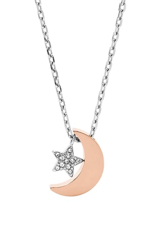 Lange Ketting Zilverkleurig en Roségoudkleurig