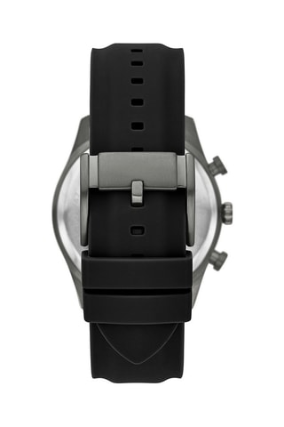Stalen Quartz Horloge - Tachymeter Zwart