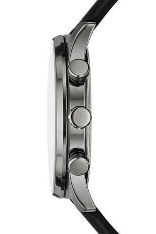 Stalen Quartz Horloge - Tachymeter Zwart