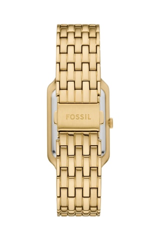 Stalen Quartz Horloge - Goudkleurig en Bordeauxrood