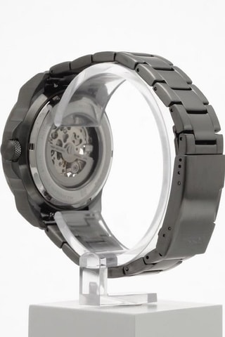 Stalen Automatisch Horloge - Grijs en Zwart