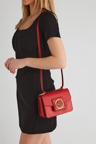 Sac bandoulière en cuir Roxane S - Rouge