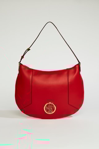 Sac porté épaule en cuir Roxane M - Rouge
