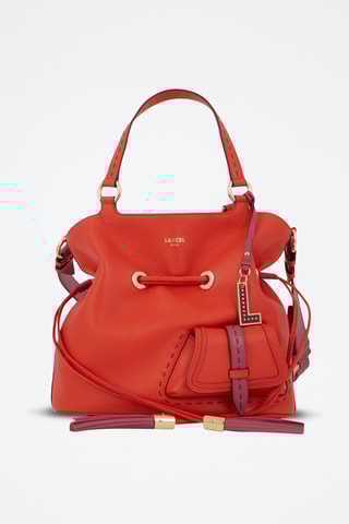 Sac seau en cuir Premier Flirt M - Rouge