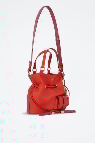 Sac seau en cuir Premier Flirt M - Rouge