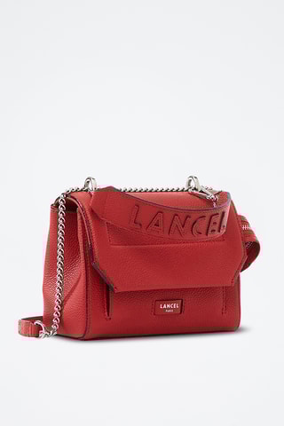 Sac bandoulière en cuir Ninon S - Rouge
