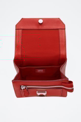Sac bandoulière en cuir Ninon S - Rouge