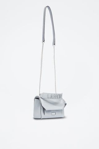 Sac bandoulière en cuir Ninon S - Gris clair