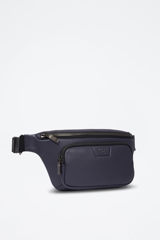 Sac banane en cuir Come - Bleu marine