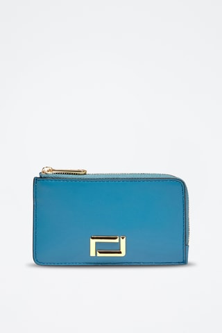 Porte-cartes en cuir Angele - Bleu cobalt