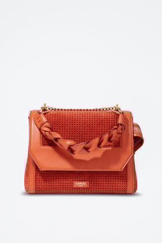 Sac bandoulière en cuir Ninon M - Bordeaux