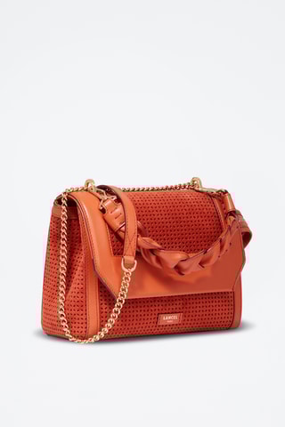 Sac bandoulière en cuir Ninon M - Bordeaux