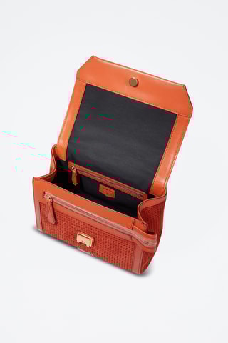 Sac bandoulière en cuir Ninon M - Bordeaux