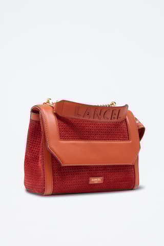 Sac bandoulière en cuir Ninon M - Bordeaux