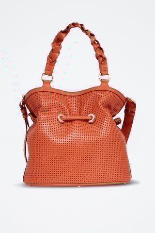 Sac seau en cuir Premier Flirt M - Rouge
