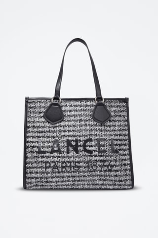 Cabas en cuir L - Blanc