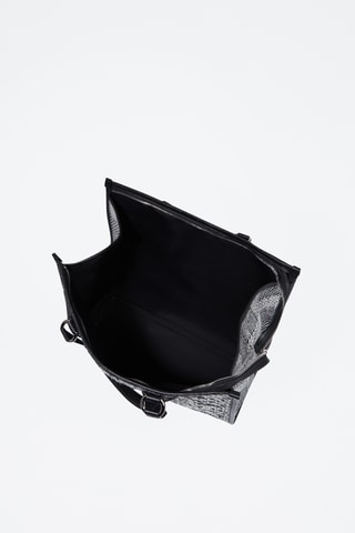 Cabas en cuir L - Blanc