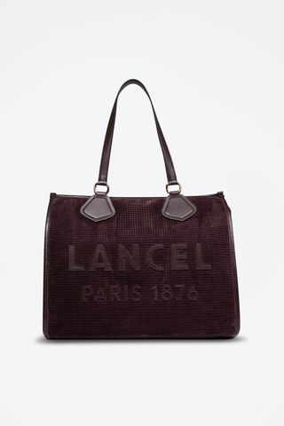 Cabas en cuir Tote L - Marron foncé