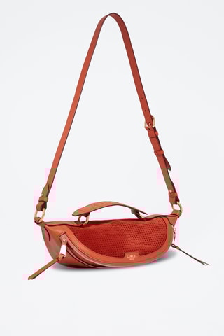 Sac bandoulière en cuir Origami S - Rouge brique
