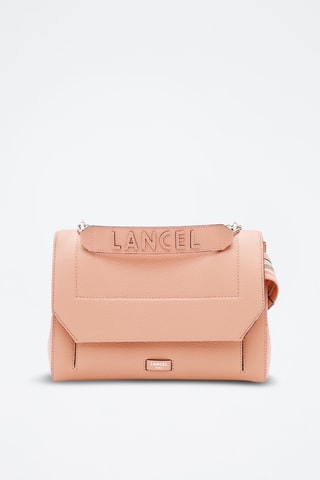 Sac bandoulière en cuir Ninon L - Rose