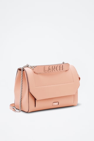 Sac bandoulière en cuir Ninon L - Rose