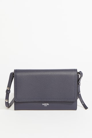 Sac bandoulière en cuir Sacha - Bleu pétrole