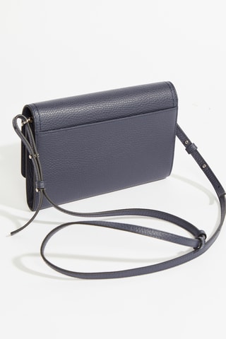 Sac bandoulière en cuir Sacha - Bleu pétrole