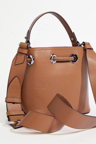 Sac seau en cuir Sacha Mini - Camel