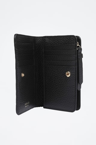 Portefeuille en cuir Lettrines - Noir