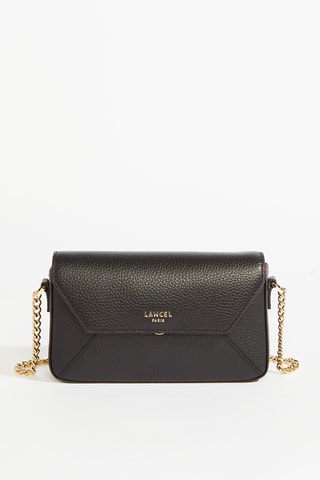 Sac bandoulière en cuir Lettrines Mini - Noir