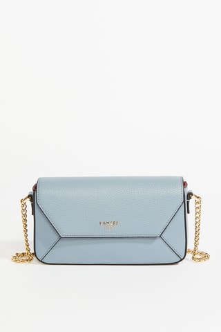 Sac bandoulière en cuir Lettrines Mini - Ciel