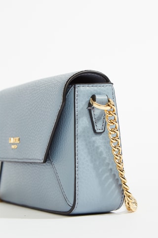 Sac bandoulière en cuir Lettrines Mini - Ciel